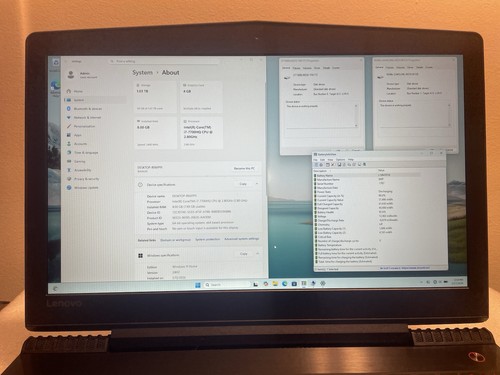 Lenovo Legion Y520-15IKBN 15.5" i7-7700HQ 2.8GHz 8GB 128GB+1TB NVIDIA 1050 Ti 4GB 1920x1080