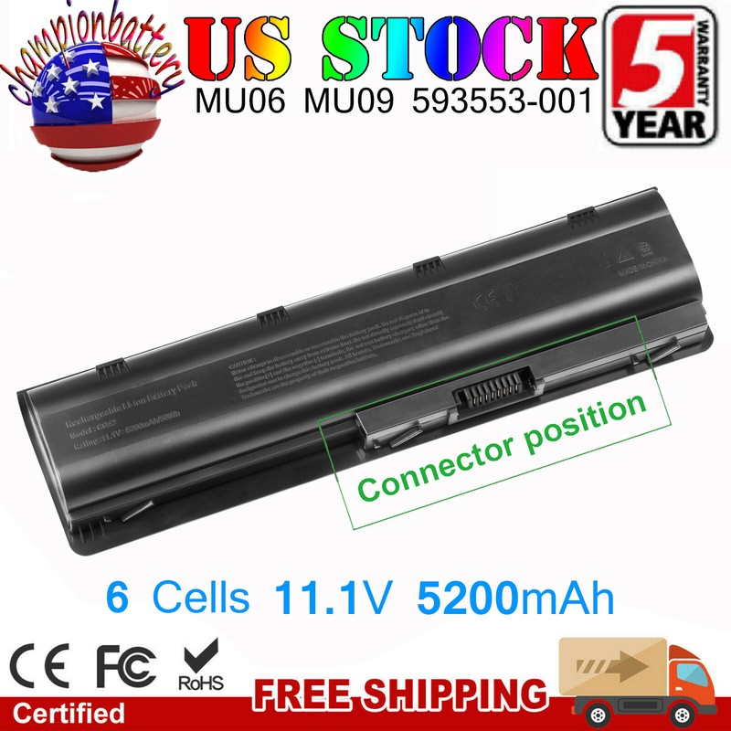 Laptop Battery Replacement for HP MU06 593553-001 G62 G32 G42 G42T G56 G72 G4 G6
